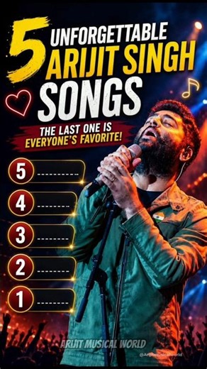 Arijit Singh's Top 5 Heart Touching Songs ❤️ #ArijitSingh #Top5Songs #Bollywood #HindiSongs