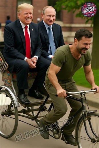 Trump & Putin’s Hilarious Rickshaw Mishap! Zelenskyy Falls In! 🚴‍♂️💥
