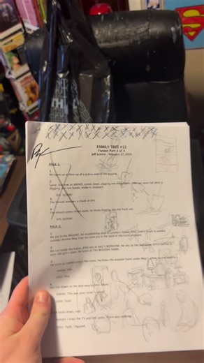 Austin Allen Hamblin on Instagram: "I’m more of a comic reader then I am collector. However how awesome is this? #jefflemire #familytree #philhester #imagecomics #script"