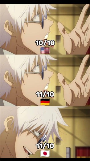 Gojo's Voice In 3 Different Languages #4k #anime #jujutsukaisen #crunchyroll #Gojo