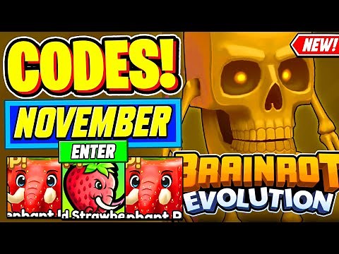 ⚠️New⚠️ ALL WORKING CODES For Brainrot Evolution November 2025 - Roblox Brainrot Evolution Codes