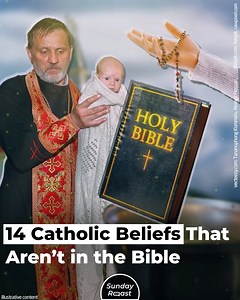 9K reactions · 4K shares | The Catholic Church has many dogmas and doctrines, but not all of them are directly derived from Scripture. | Sunday Roast | Facebook