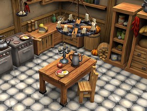 Stylized Kitchen Environment | 3D Fantasy | Unity Asset Store