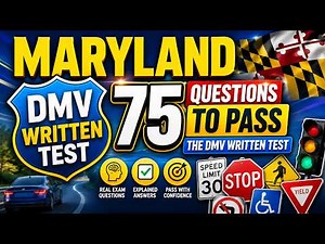 DMV Maryland Driving Test: 75 Real Questions to Pass First Try!