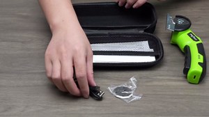 Cardboard Cutter - Rechargeable Cordless Electric Scissors, 4V Duty Electric Box Cutter for Cardboard, Safety Lock & LED Light, Powerful Cutting for Carton Carpet Plastic Fabric Leather