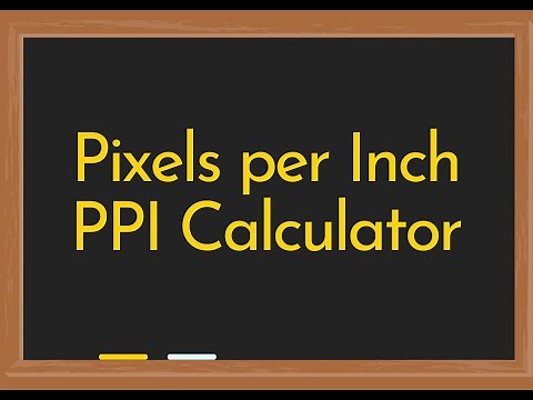 Pixels per Inch PPI Calculator