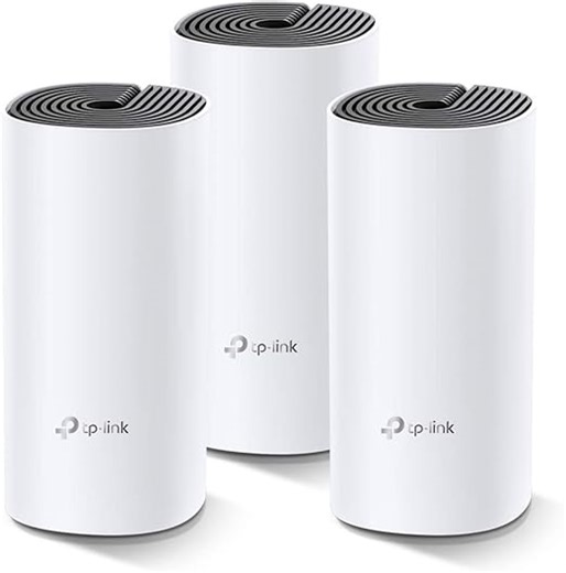 TP-Link Deco M4 Mesh WLAN Set (3er Pack), AC1200 Dual Band Router & Repeater, 2X Gigabit Ports für Jede Einheit, empfohlen für Häuser mit 3-5 Schlafzimmern, Umfassender Jugendschutz