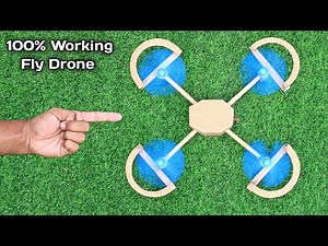 How To Make Fly Drone With DC Motor & Cardboard - How to build a drone from scratch #diy #drone