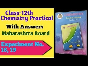 Class 12 Chemistry Practical experiments number 18, 19 Identification of functional group