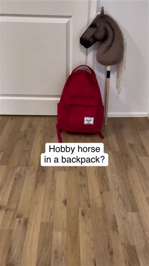 Hobby horse into a backpack - from hummahorses.com #humma #hobbyhorse