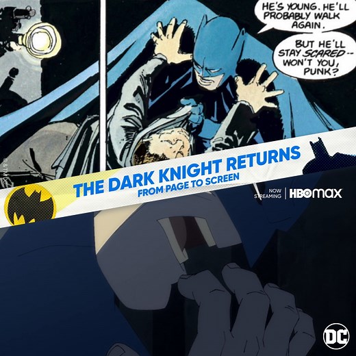The Dark Knight Returns is a story that reinvented Batman for generations. Read the original comic books on DC UNIVERSE INFINITE and stream the movie adaptation on HBO Max. | Batman