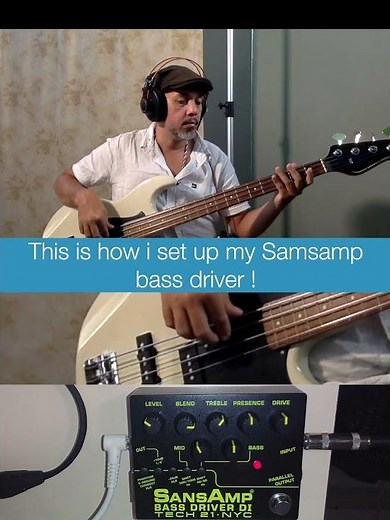 Dial In Tone Perfection! 🎸 (SansAmp bass driver Settings Guide) #bass #bassguitar