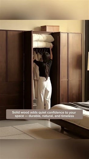 Why Black Walnut Wardrobes Bring Calm & Elegance to Bedrooms #wardrobe #cabinet #dresser