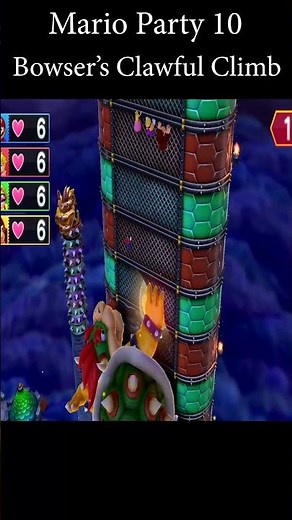 Mario Party 10 - Bowser's Clawful Climb Minigames - Mario Vs Peach Vs Wario Vs DK Kong