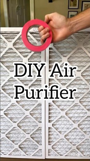 🙌 Attach an air filter to a box fan to make a DIY room air purifier in a pinch!