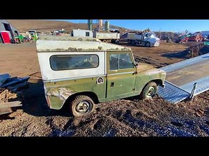 1955 Land rover Series 1 107" pickup & 2A salvaged from a junk yard.