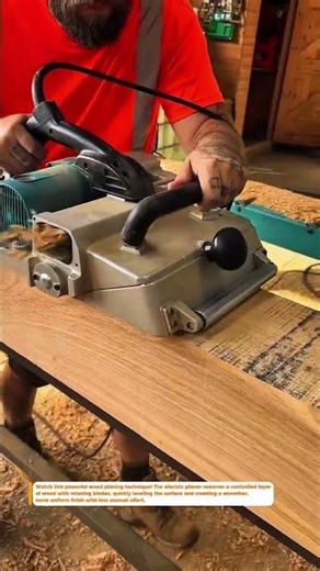 Heavy-Duty Wood Planing with a Powerful Electric Planer #Woodworking #Makita #Construction Pro Work