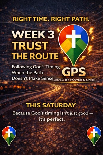 WEEK 3: TRUST THE ROUTE What if the delay isn’t denial… What if the detour is protection… What if God’s timing is actually perfect? This week we’re talking about trusting God’s route AND His timing even when it doesn’t make sense. 🗓 This Saturday 📍 GPS — Guided by Power & Spirit Right time. Right path. Right God. Don’t miss it. 🙏 #fyp #jesuschrist #gospel #christiantiktok @Heritage Barbecue