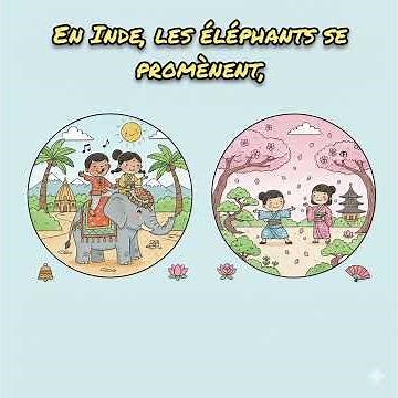 "Voyage autour du monde 🌍 | Chanson éducative pour enfants | Apprendre la géographie en musique"