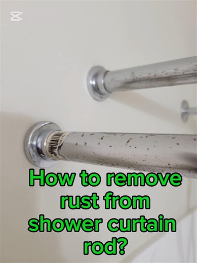 How to remove rust from shower curtain rod? #rustremoval #clean