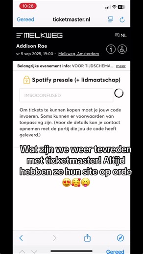 @Ticketmaster Nederland beter gun je me tickets anders kom ik jullie halen #ticketmaster #addison #addisonrae #melkweg #ticketmasterfail