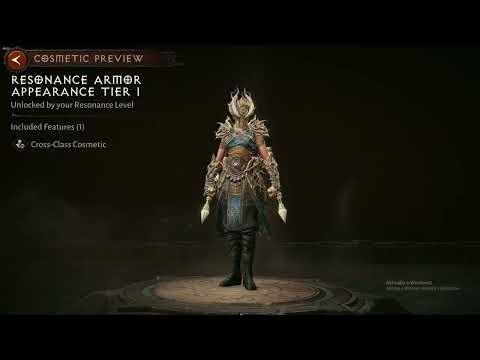 Diablo Immortal Resonance Armoc cosmetics showcase - Monk Set 17