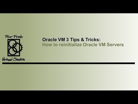 How to reinitialize a Oracle VM Server
