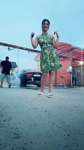 Dance Moves on the Driveway While Car Gets Washed