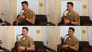 14K views · 422 reactions | In this #MarineMusicalMoment, Staff Sgt. Connor Mikula performs Henry Fillmore’s “Rolling Thunder” on the soprano, alto, tenor, and baritone saxophone. This is his favorite “non-Sousa” march. #MarineMusicalMoment #rollingthunder #saxophone #saxquartet #powerofmusic #musicconnects | "The President's Own" United States Marine Band | Facebook