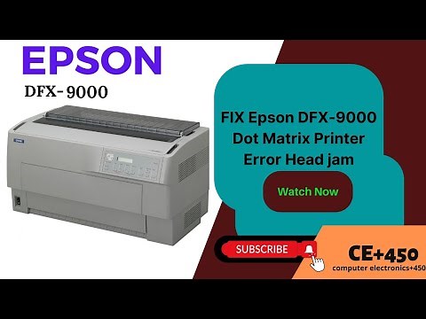 Epson DFX-9000 Dot Matrix Printer Error Head jam & all Light keep Flashing