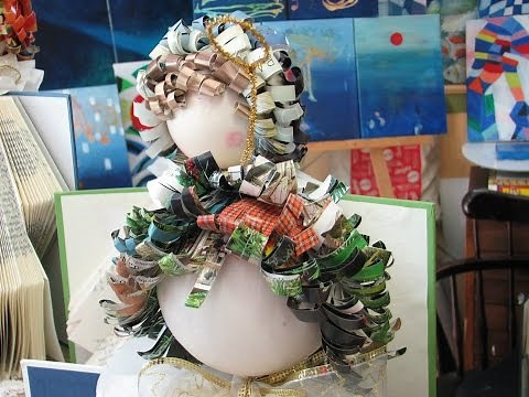 How to make Recycled Book Angels from Library Discard Books Tutorial Part 2"