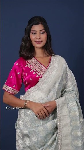 Women saree | Different blouse style | One saree in different blouse style |