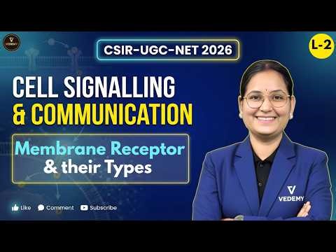 CSIR-UGC-NET 2026|Cell Signalling & Communication|L2 Membrane Receptor & their Types|Dr. Ravina Rai|