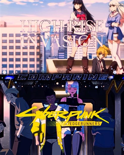 Cyberpunk edgerunners vs high rise invasion | terms of writing #edit #anime #cyberpunkanime