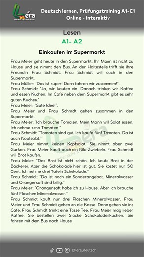 Improve your German reading comprehension with this A1-level short story. Slow narration, onscreen text, and comprehension questions included. #lesen #leseverständnis #deutschtext #readingcomprehension #languagelearning #follow | Léra