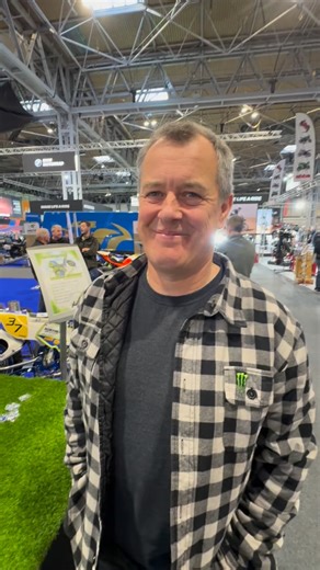 TT legend John McGuinness showing his passion for all forms of track racing as he stopped by the ACU stand to check out @bomberharris37 grasstrack bike and @mitchgodden impressive sidecar machine. | Auto Cycle Union Ltd