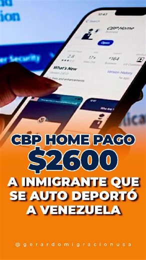 El gobierno de EEUU está pagando 2600$ a quienes decidan auto deportarse utilizando la aplicación de CBP HOME . Pide confirmar un caso de manera directa de un inmigrante que se fue a Venezuela y le pagaron a través del grupo zoom. Además si tienes pasaporte vigente te cierran el boleto aéreo , sino está vigente debes tú mismo gestionar el Boleto . Importante que este dinero es vigente al día de hoy 18 de febrero de 2026 pero en diferentes circunstancias lo han cambiado , primero 1000 , luego 300