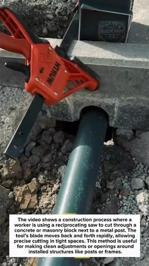 Powerful Reciprocating Saw Cutting Concrete Like Butter #tools #construction #diy