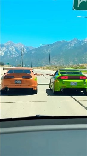 Fast and Furious cars Paul Walker Supra and Eclipse #fastandfurious