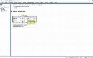 SPSS (R Essentials) - Robust Regression - YouTube