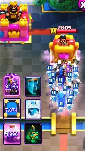 💀 Evo Skeleton Army + All Spells = INSANE Tower Damage! 🔥