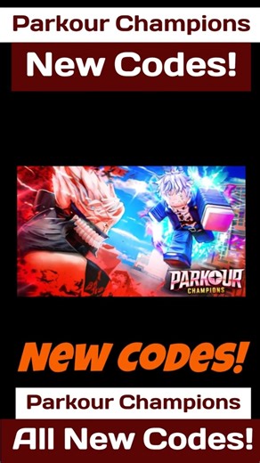 New Parkour Champions Codes - New Codes For Parkour Champions Roblox 2026