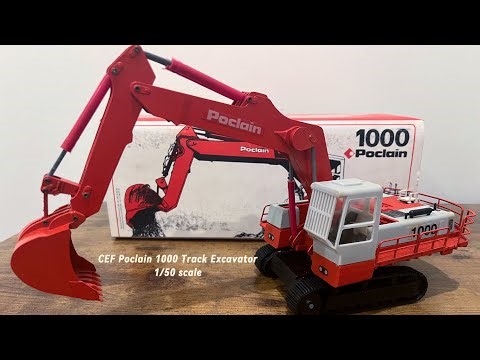 1/50 scale diecast Poclain 1000 hydraulic excavator model by CEF, limited edition