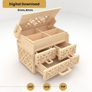 Wooden Jewelry Box With Drawer Svg Laser Cutting File Glowforge Holder Laser Cut Opener Jewelry Case Wedding Love Vector - Etsy Australia