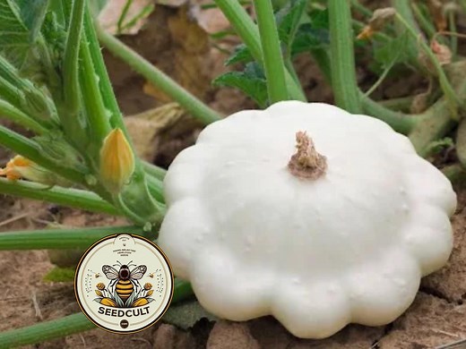 White Patty Pan Squash Seeds, Cucurbita Pepo, Scallop, Summer Squash CB0725 - Etsy