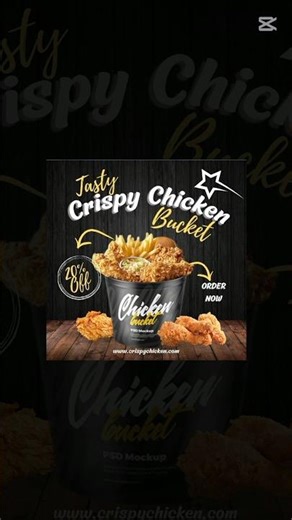 Creating Crispy Chicken Post Design in Canva 💕 #photoshop #canvatutorial #shortsviral #viral