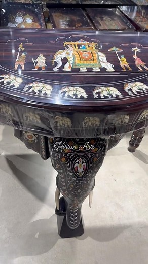 Kirtan Arts | Bring home a piece of South India artistry with this Rosewood console table with inlay work. The console table is supported by 3 legs with... | Instagram