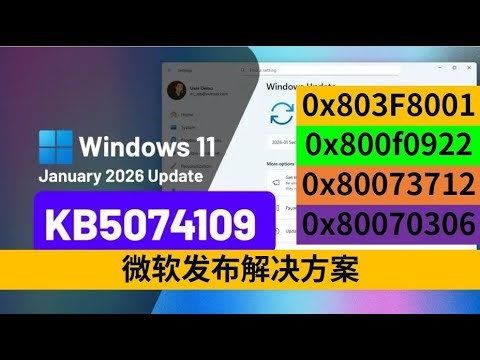 Microsoft has released a solution for Windows 11 that encounters error codes 0x803F8001, 0x800f09...