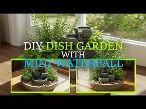 🔥 DIY Mini Waterfall for Your Dish Garden! 🌊 Mind-Blowing Ideas You Need to Try 💡