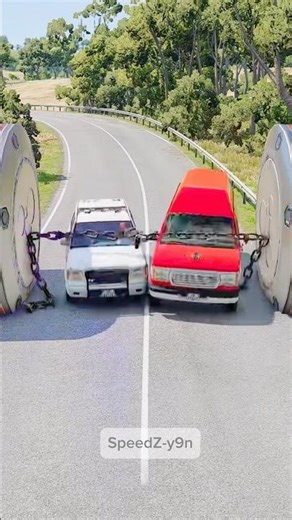 Car Passing Through Crash Zone Challenge 🚗💥 Super Close Calls!